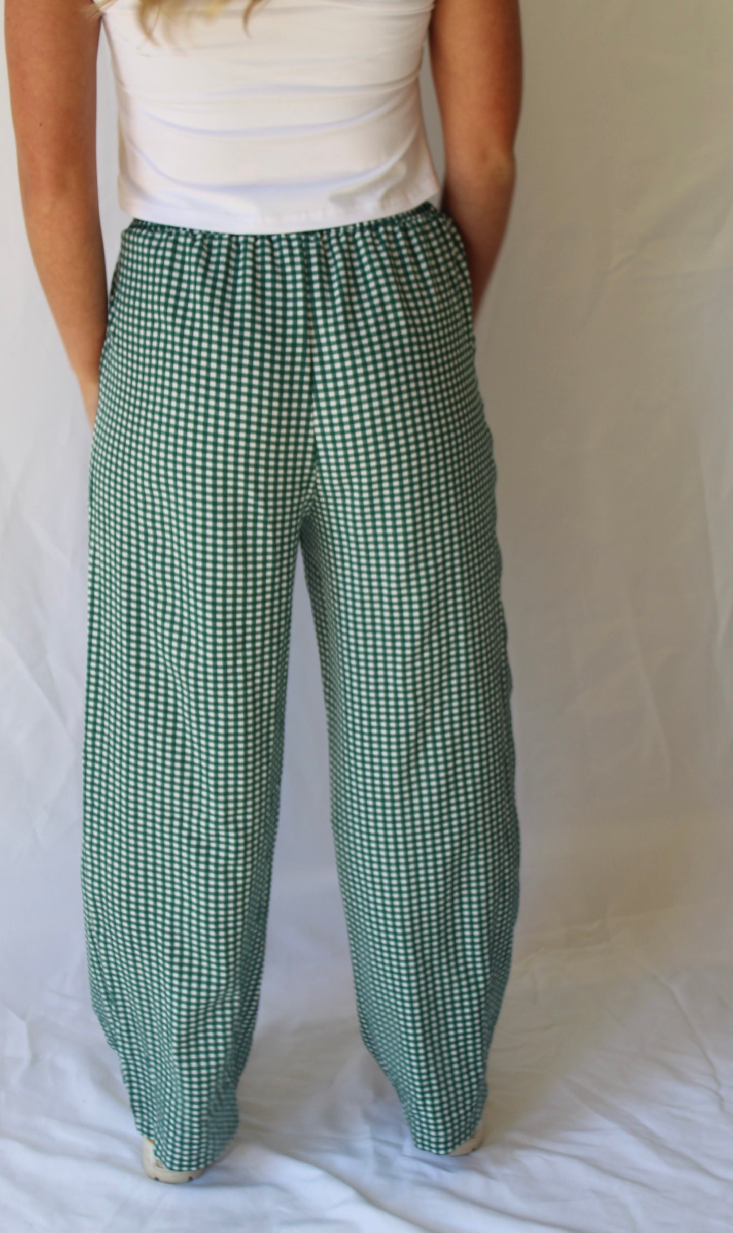 Gingham Straight Leg Pant