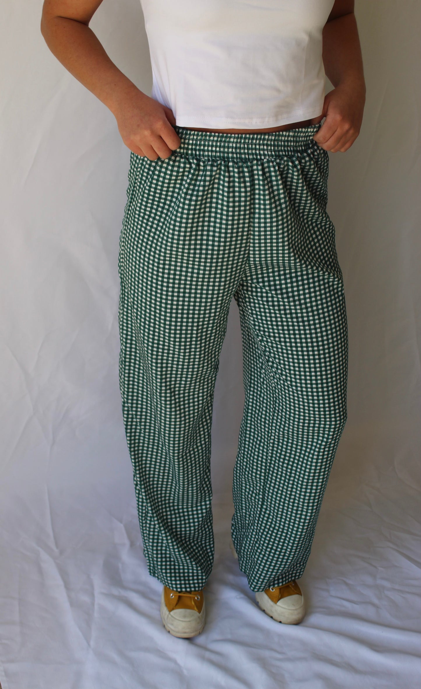 Gingham Straight Leg Pant