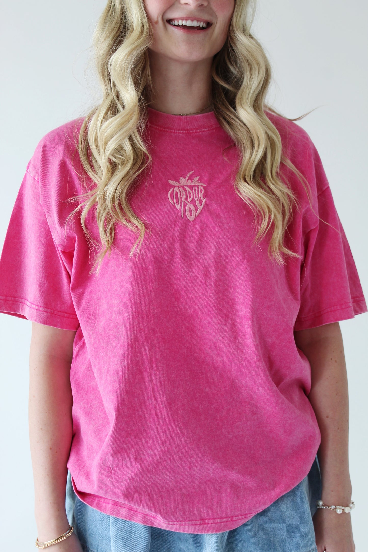 Acid Washed Pink Tee