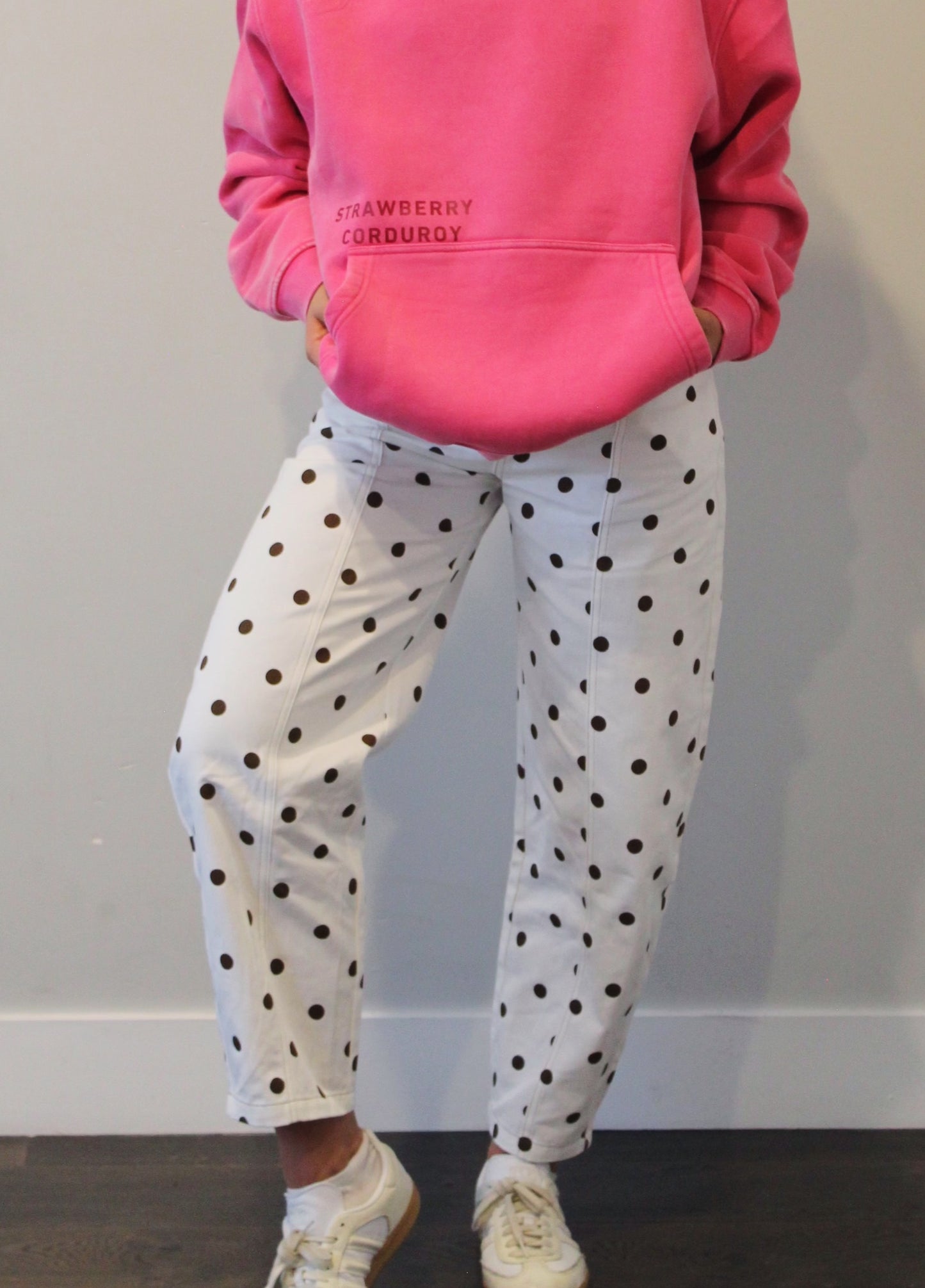 Polka Dot Barrel Jeans