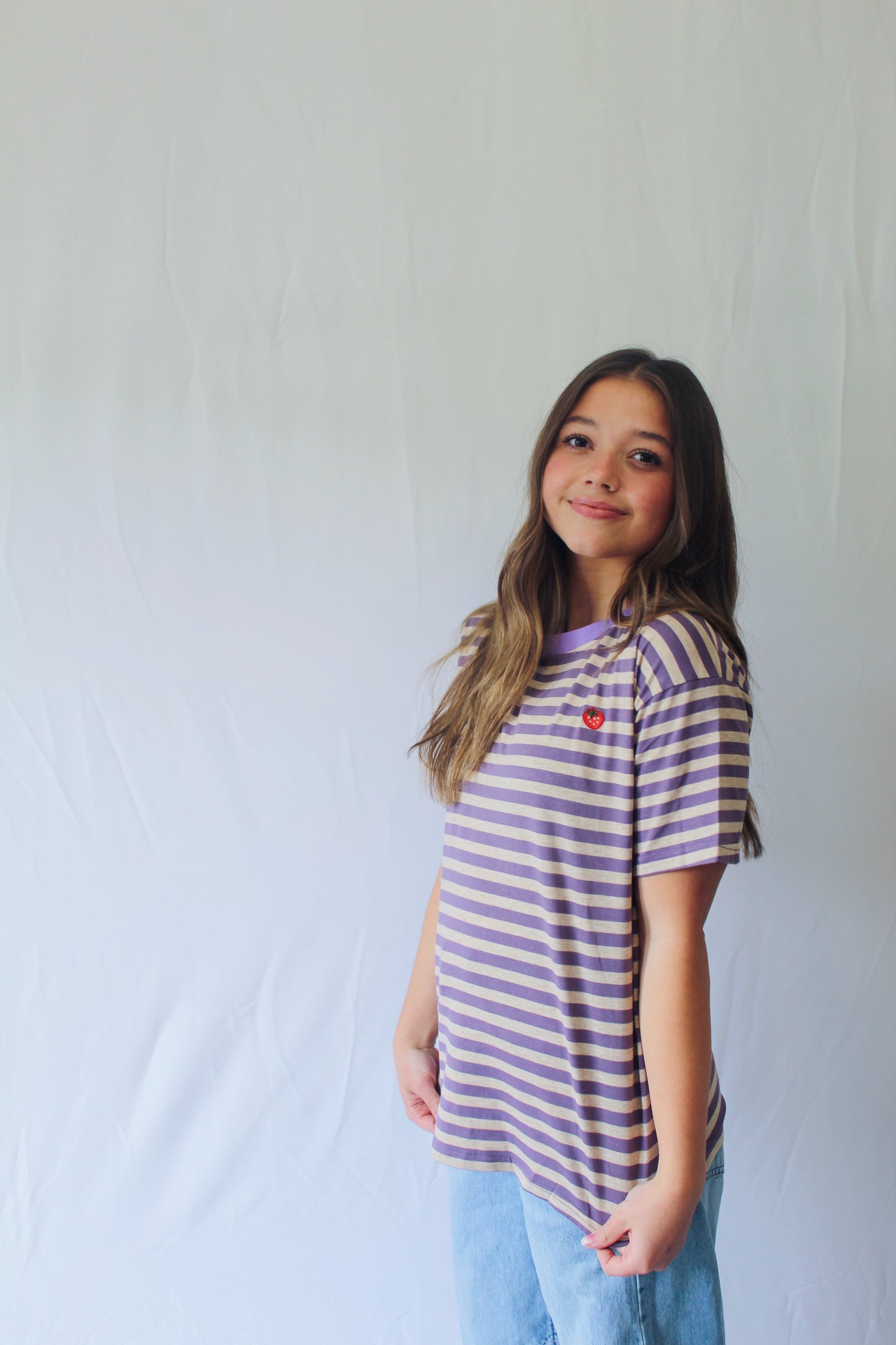 Purple Striped Tee