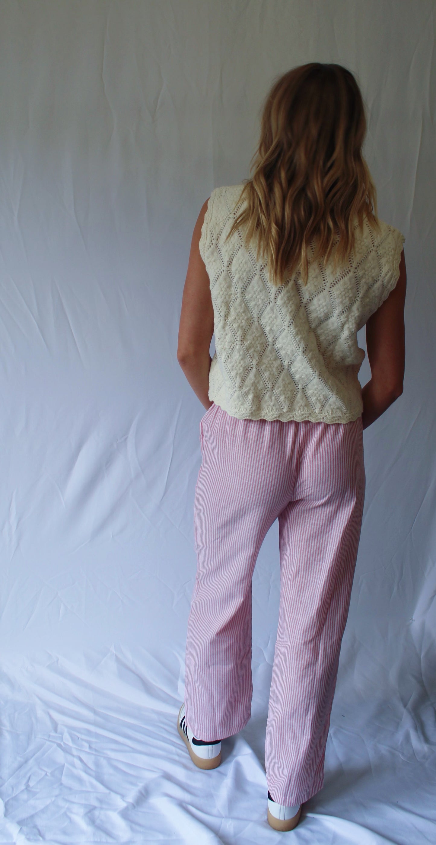 Straight Leg Pin Striped Pants