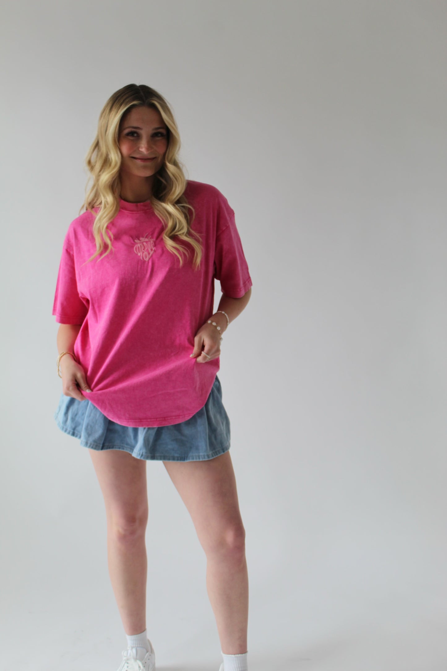 Acid Washed Pink Tee