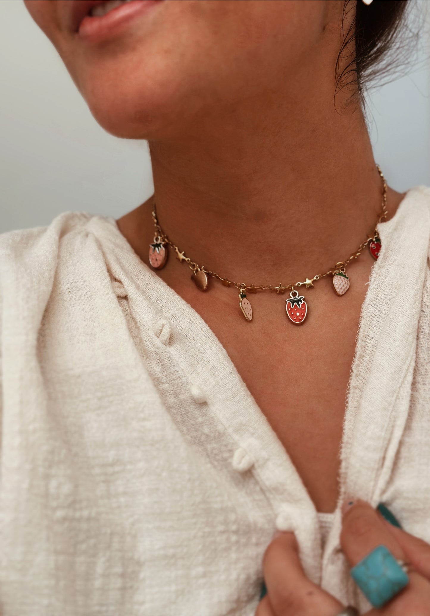 Strawberry Charm Necklace