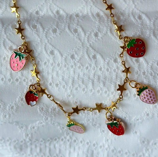 Strawberry Charm Necklace