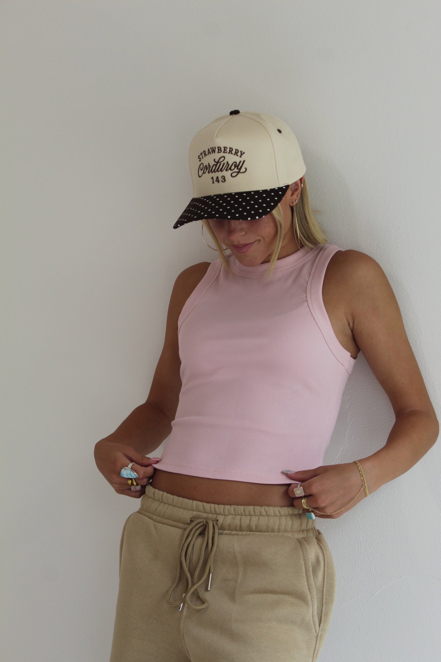 Pink Ribbed Tank Top