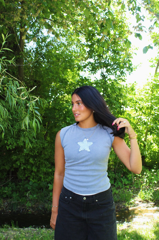 Boho Cap Sleeve - Blue