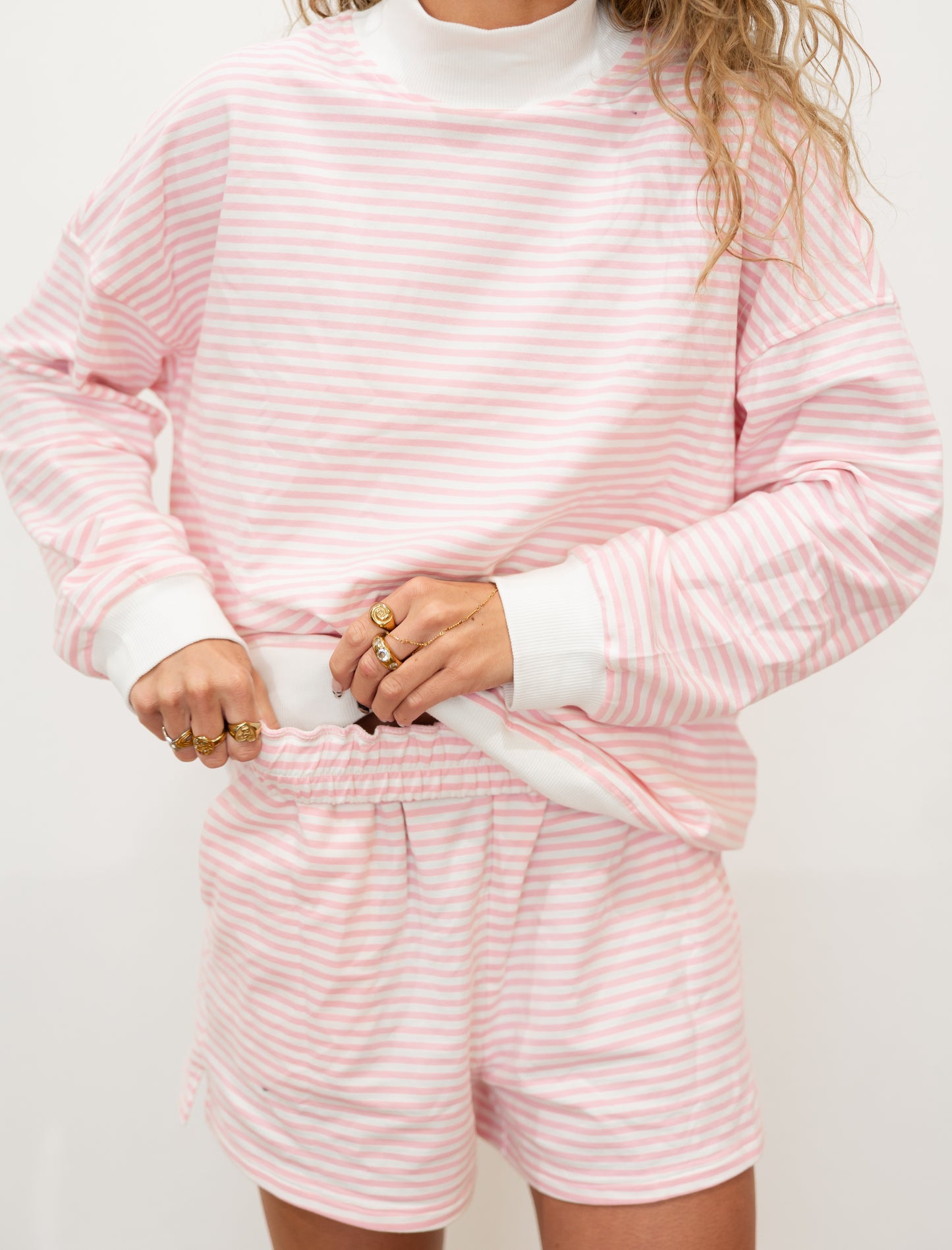 Pink Pin Striped Set