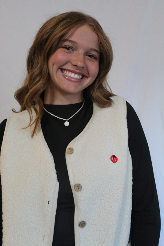 White Sherpa Vest