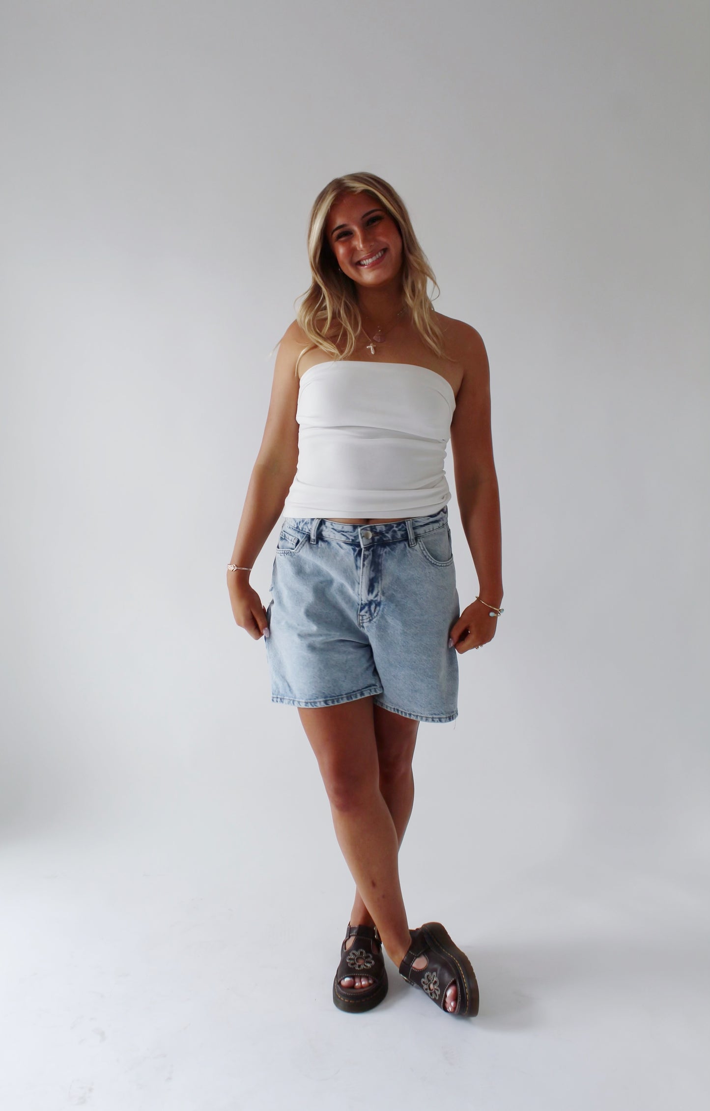 Light Wash Jean Shorts