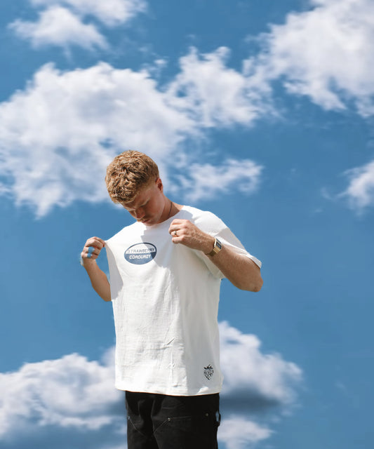 Double Logo Tee - White