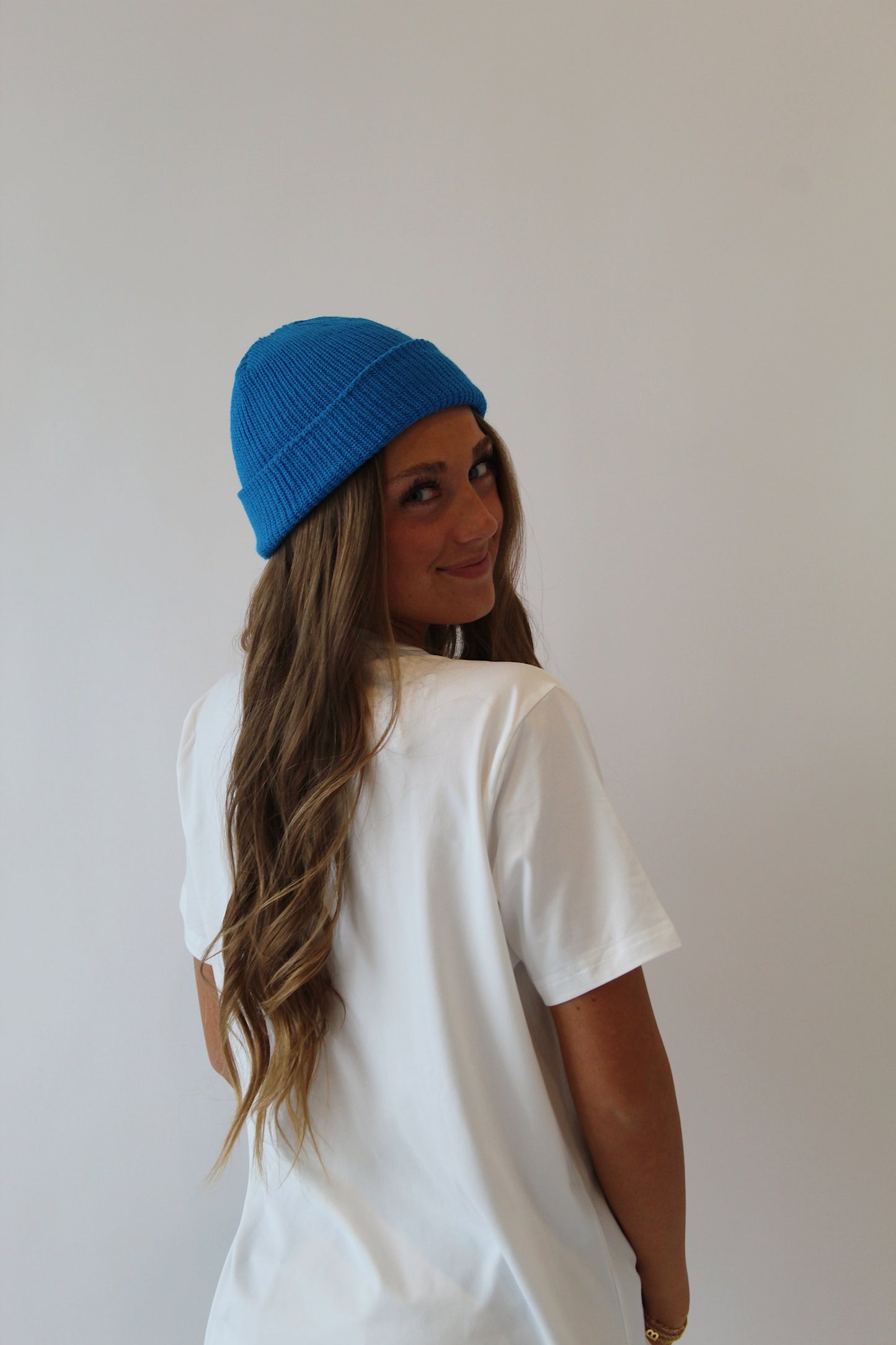 Blue Fisherman Beanie